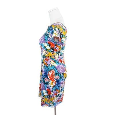 NWOT Motel Urban Outfitters 90s Off-The-Shoulder Floral Mini Dress M - Thumbnail 2