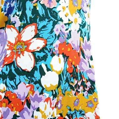 NWOT Motel Urban Outfitters 90s Off-The-Shoulder Floral Mini Dress M - Thumbnail 4