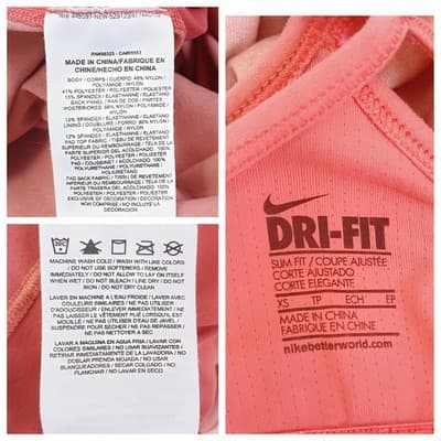 Nike Dri-FIT Pink and Orange Racerback Athletic Tank Top XS - Thumbnail 10