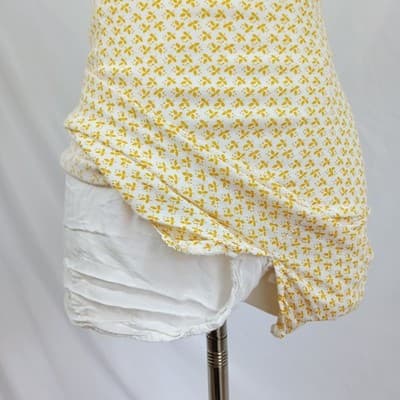 Skylar + Madison Yellow Smocked Puff Sleeve Mini Dress S - Thumbnail 6