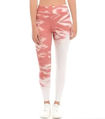 NWOT Wonderly Studio Orange and White Tie-Dye Ombré High-Waisted Leggings S - Image 1