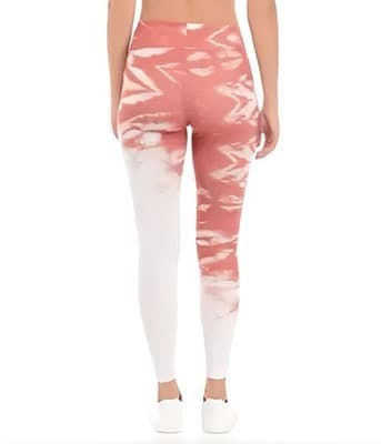 NWOT Wonderly Studio Orange and White Tie-Dye Ombré High-Waisted Leggings S - Thumbnail 2