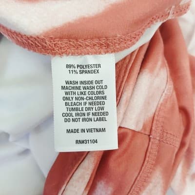 NWOT Wonderly Studio Orange and White Tie-Dye Ombré High-Waisted Leggings S - Thumbnail 5