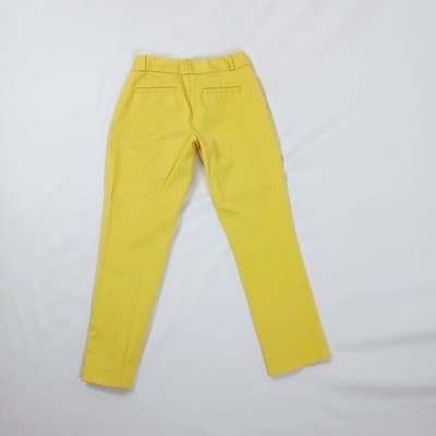 Banana Republic Yellow Embossed Cropped Ankle Pants 00P - Thumbnail 2
