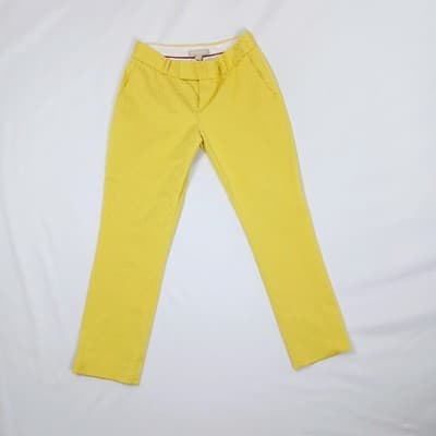 Banana Republic Yellow Embossed Cropped Ankle Pants 00P - Image 1