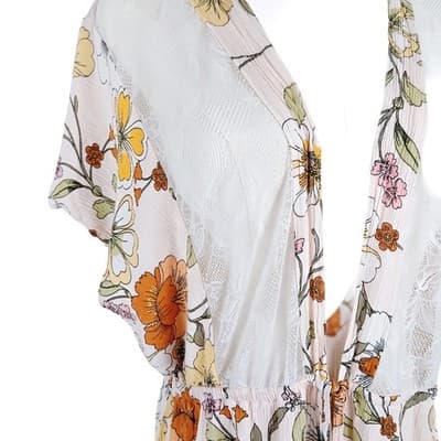 Liberty Love Sheer Lace Floral Kimono Duster M - Thumbnail 4