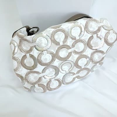 NWOT Coach Kristin Sequin Op Art Hobo Bag L1082-16791 - Thumbnail 2