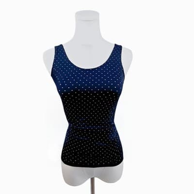 The Limited Blue Polka Dot Sleeveless Fitted Tank Top S - Image 1