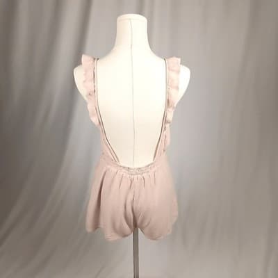 Kendall & Kylie Blush Pink Ruffle Strap Romper XS - Thumbnail 3
