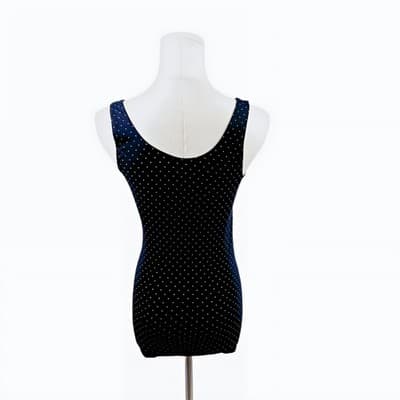 The Limited Blue Polka Dot Sleeveless Fitted Tank Top S - Thumbnail 3
