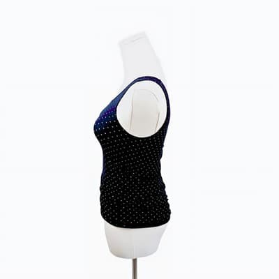 The Limited Blue Polka Dot Sleeveless Fitted Tank Top S - Thumbnail 2