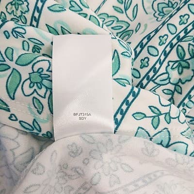 NWOT Planet Gold Aqua Floral Striped Boho Adjustable Sleeve Top S - Thumbnail 8