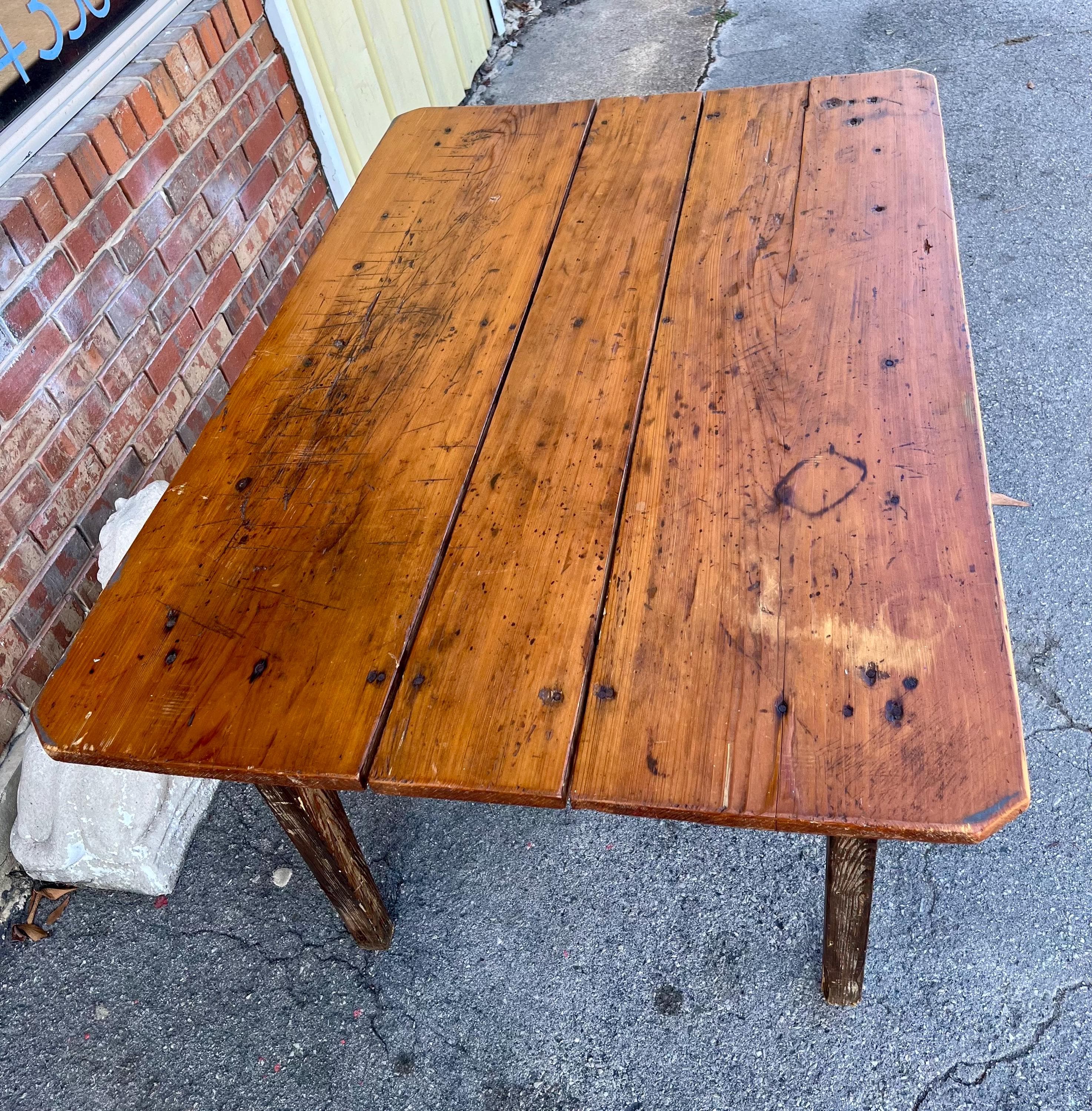 Primitive Farmhouse Table - Thumbnail 6