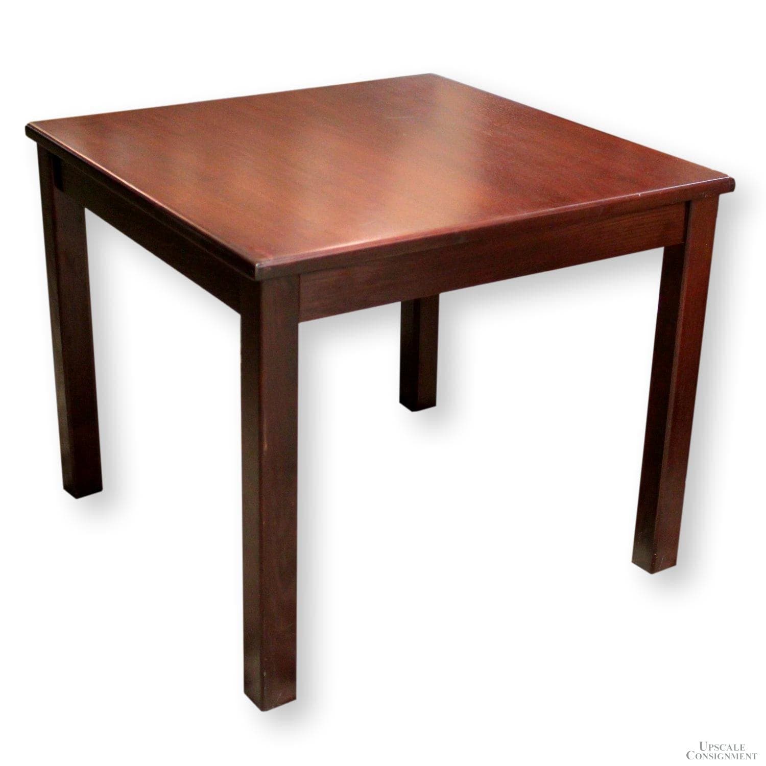 Dark Finish Square End Table - Image 1