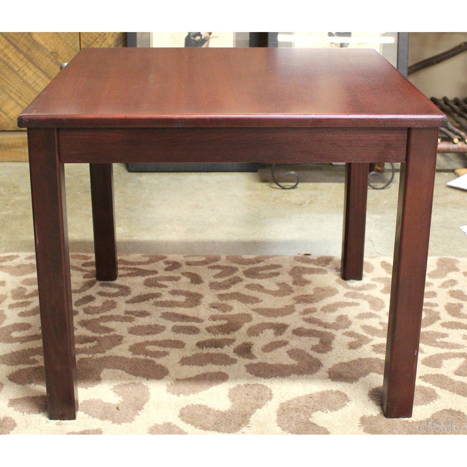 Dark Finish Square End Table - Thumbnail 2
