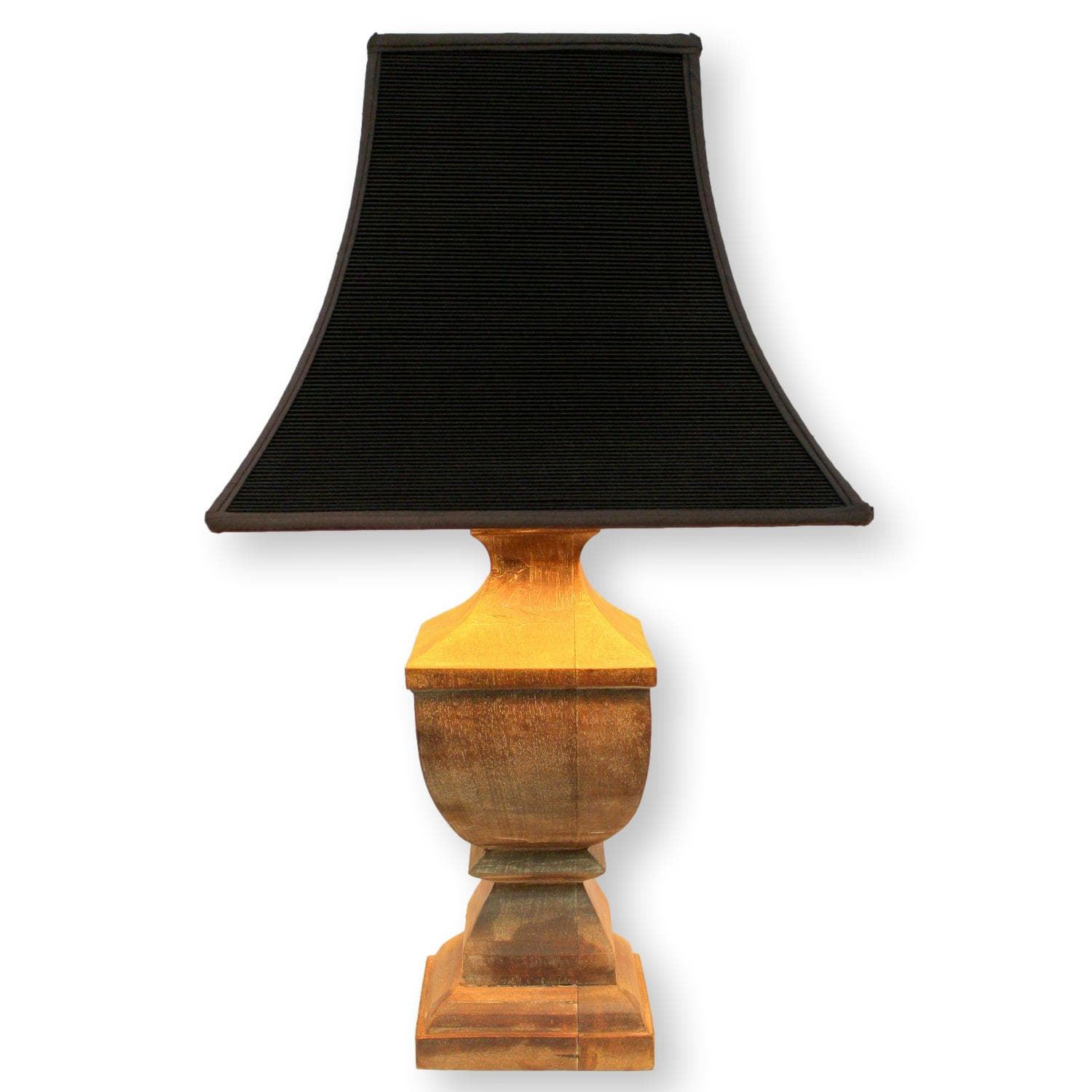 Pottery Barn Square Wood Table Lamp - Image 1