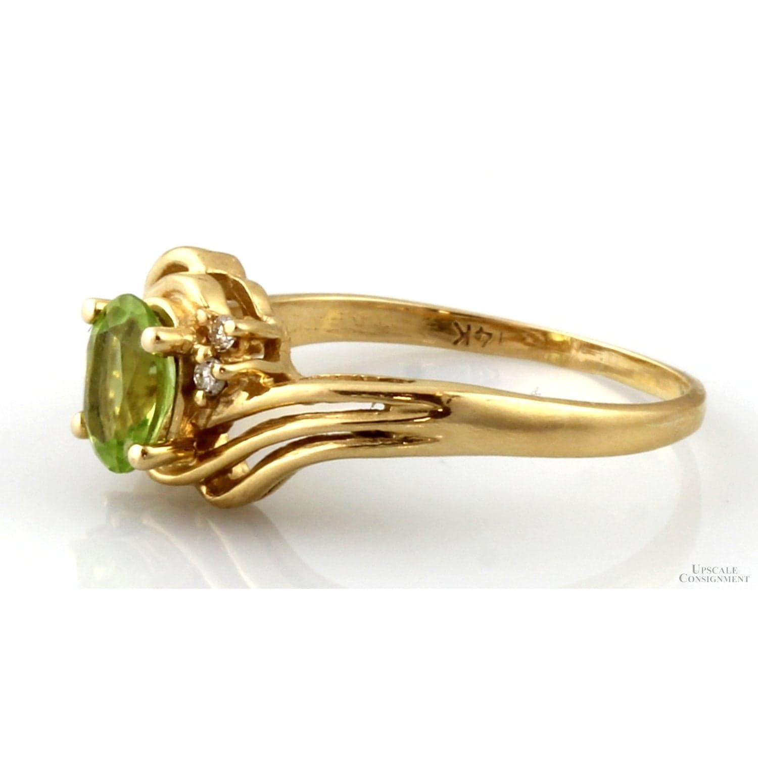 Supreme Jewelry Peridot & Diamond Ring in 14K Yellow Gold - Size 8.25 - Thumbnail 3