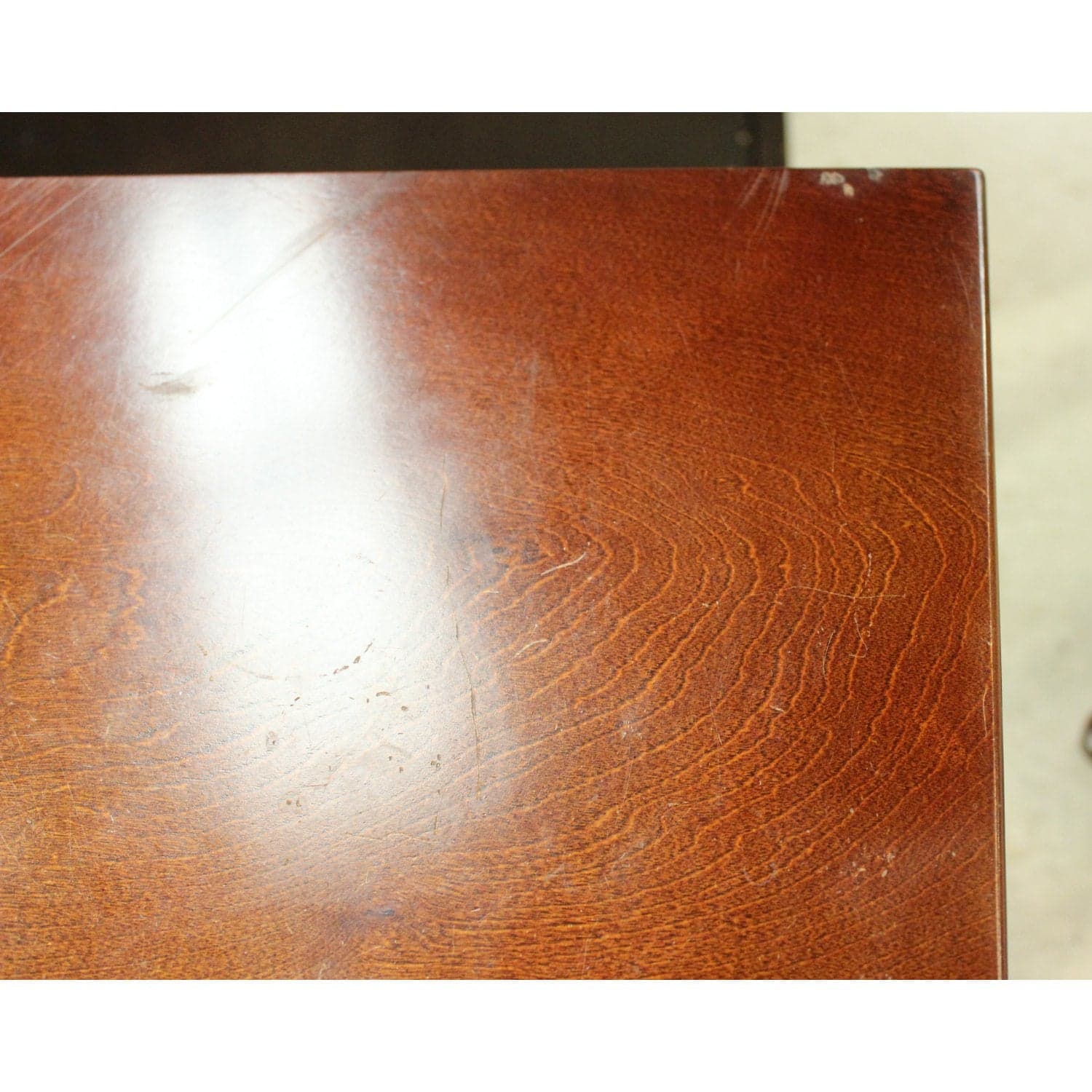 Cherry Finish Console Table w/Pineapple Motif - Cherry Finish - Thumbnail 4