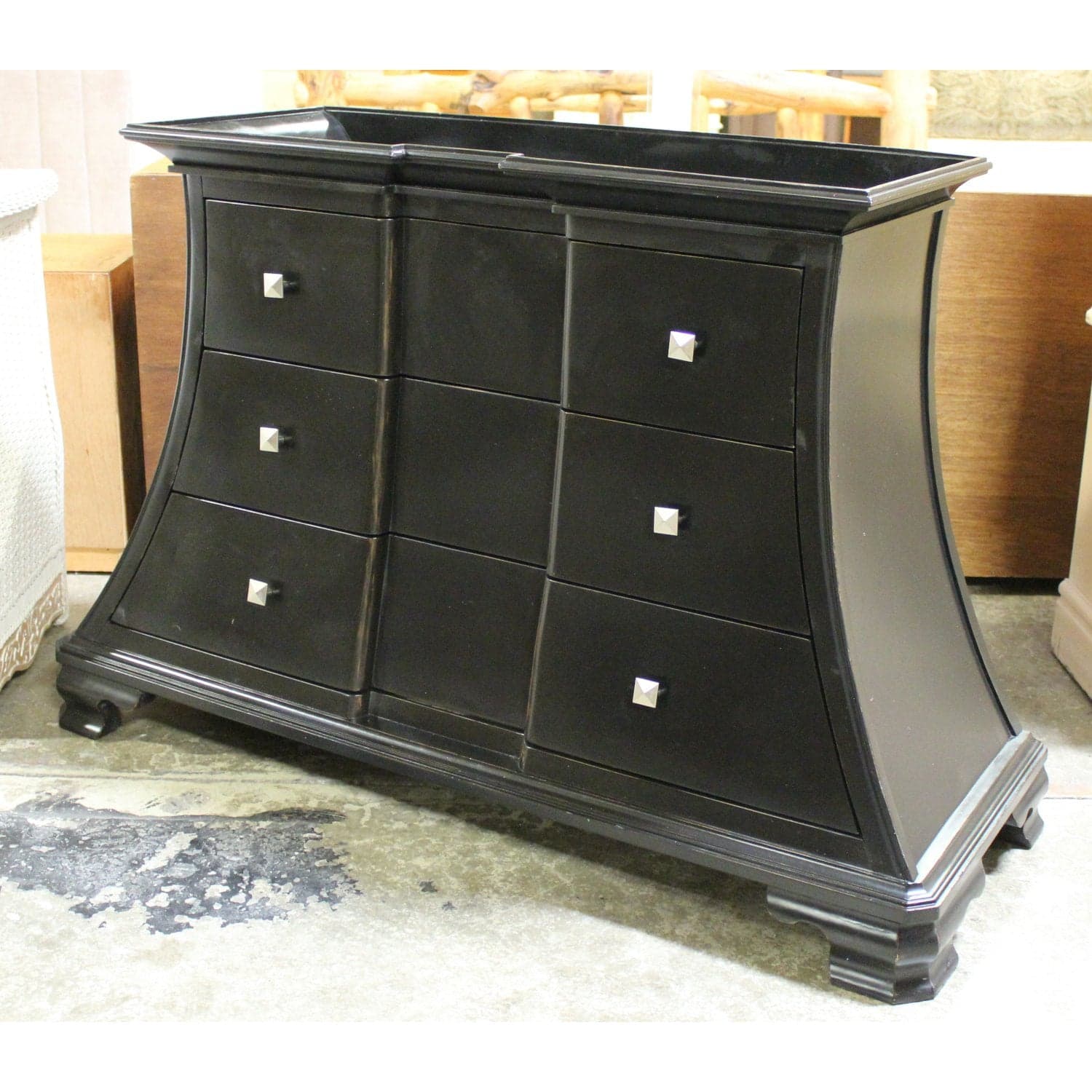 Black 3 Drawer Chest - Black - Thumbnail 3