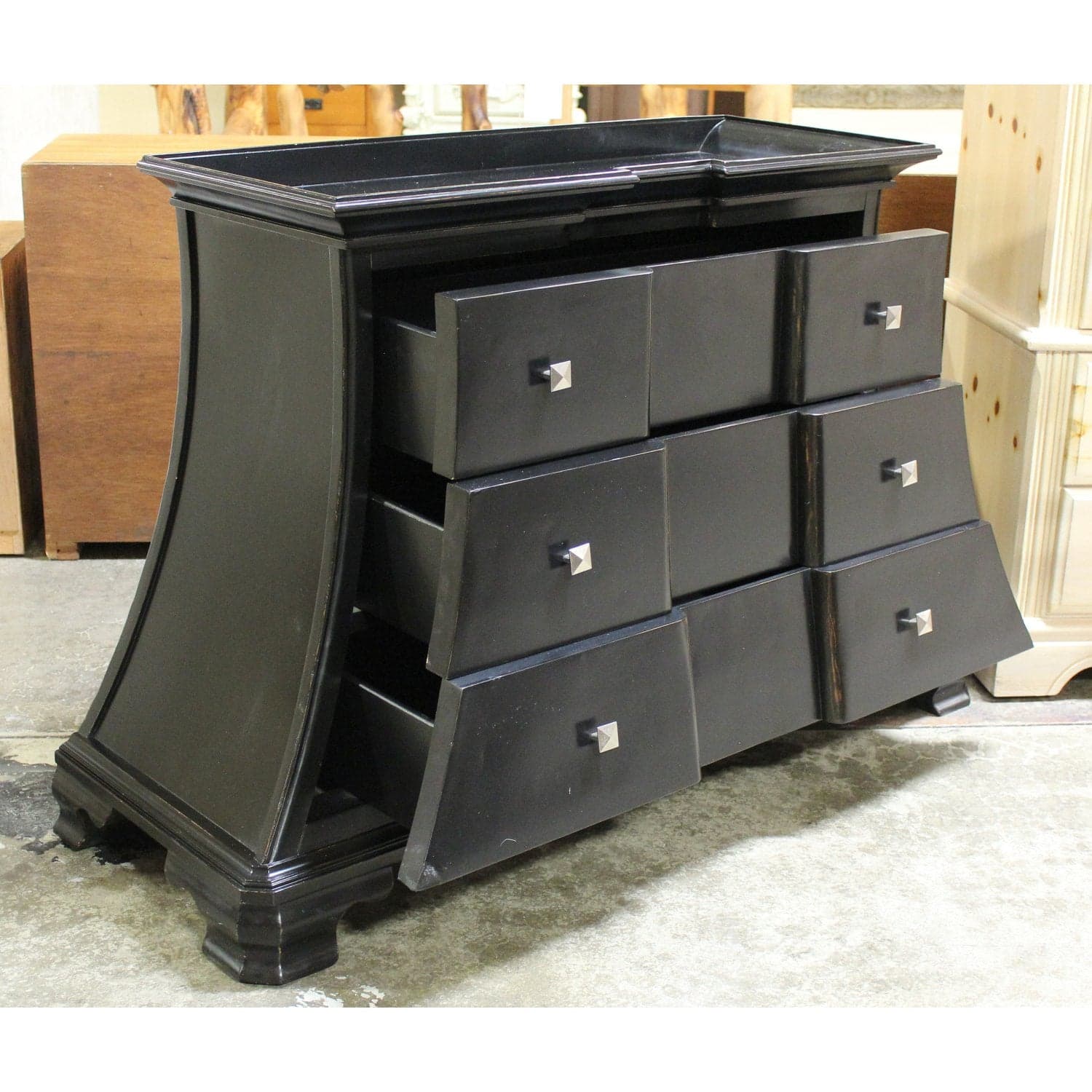 Black 3 Drawer Chest - Black - Thumbnail 4