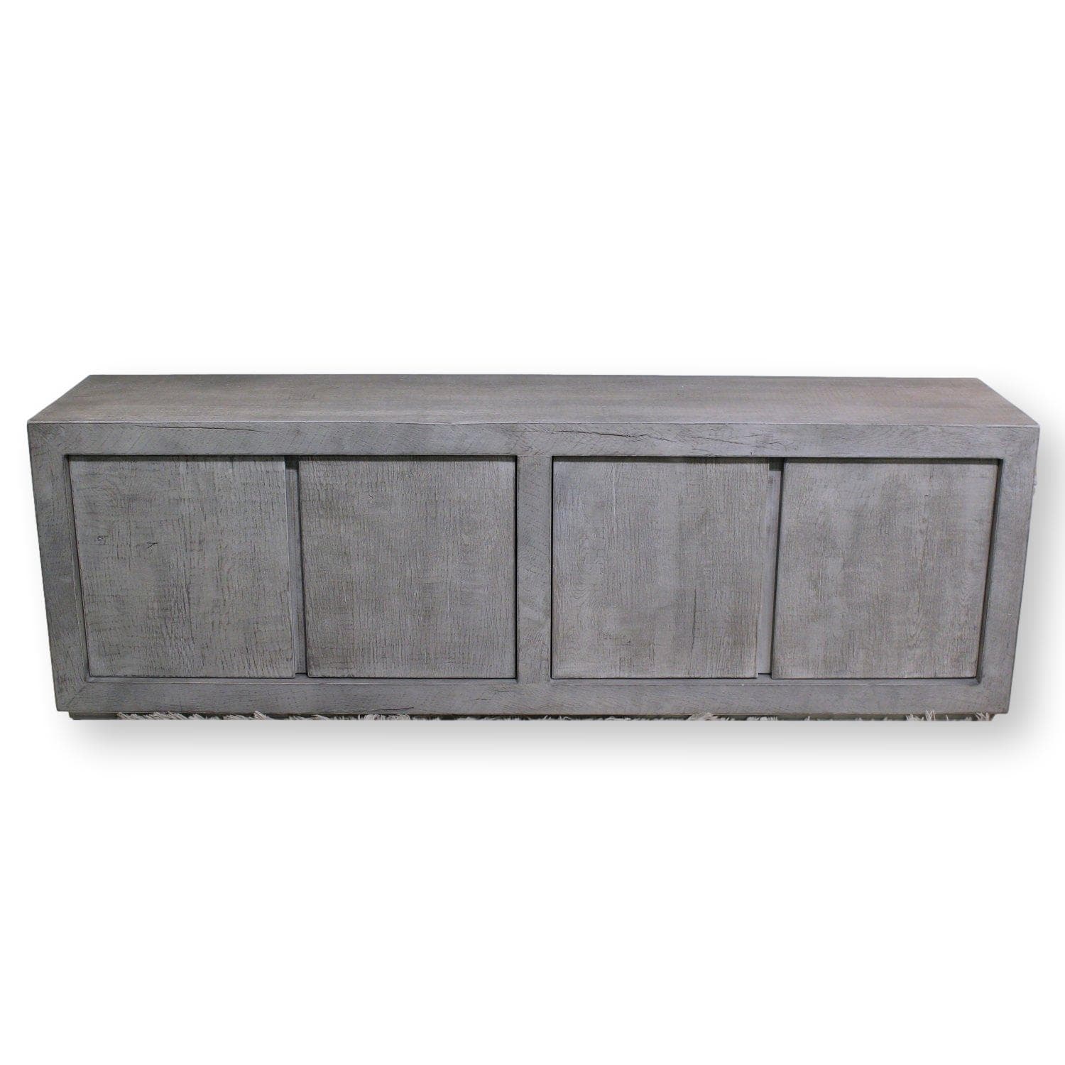 Restoration Hardware 4 Door Media Console - Gray - Image 1
