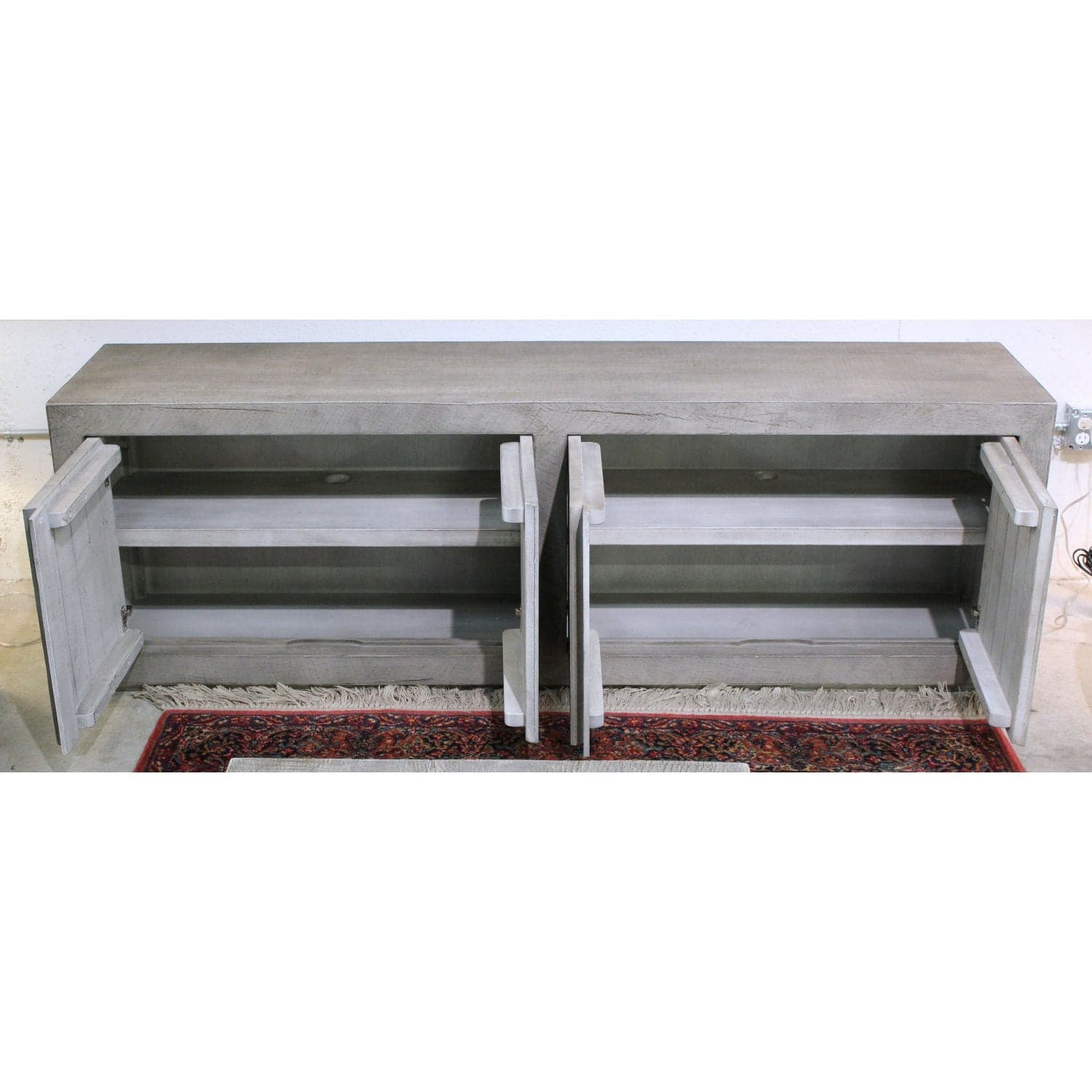 Restoration Hardware 4 Door Media Console - Gray - Thumbnail 2