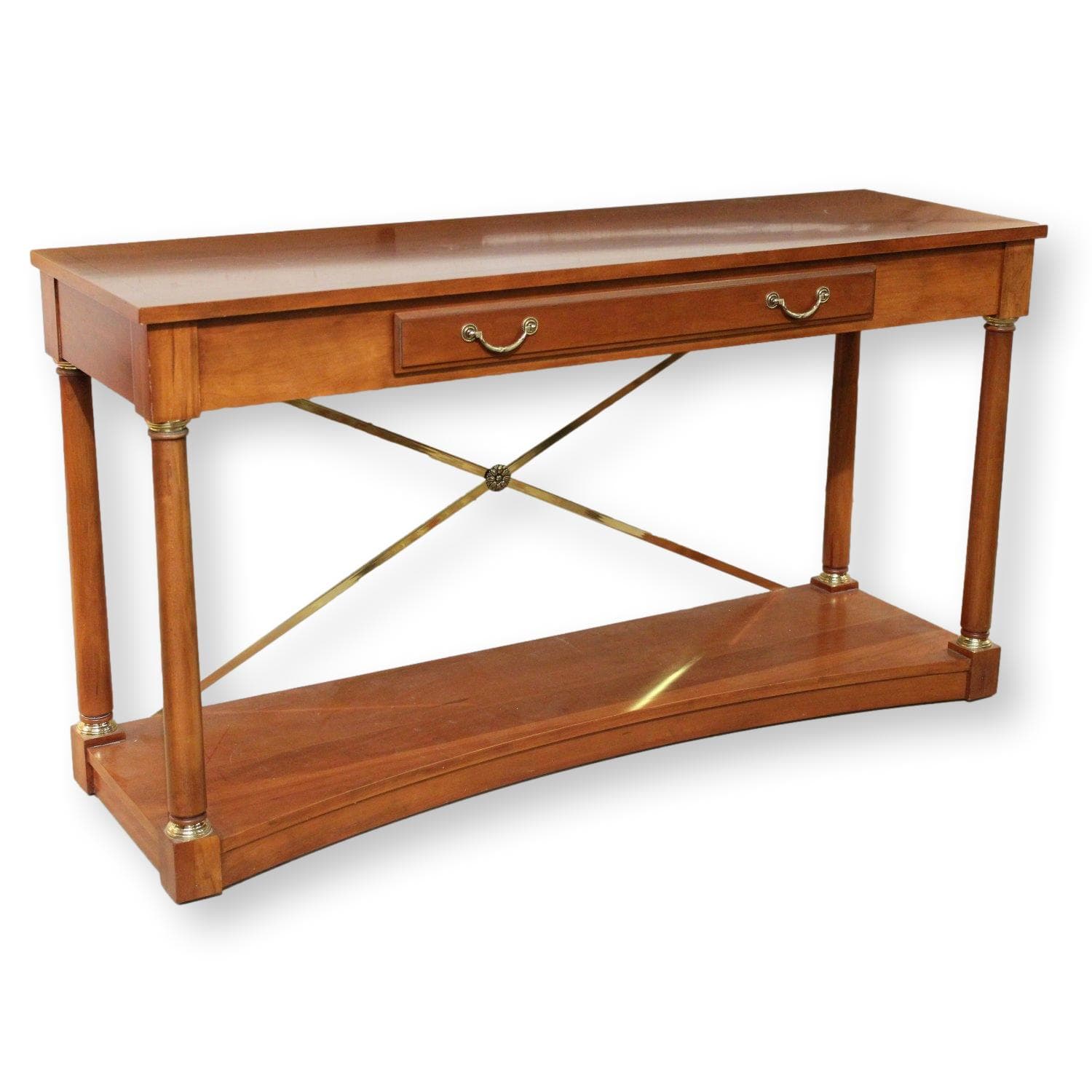 Ethan Allen Console Table w/Drawer - Cherry Finish - Image 1