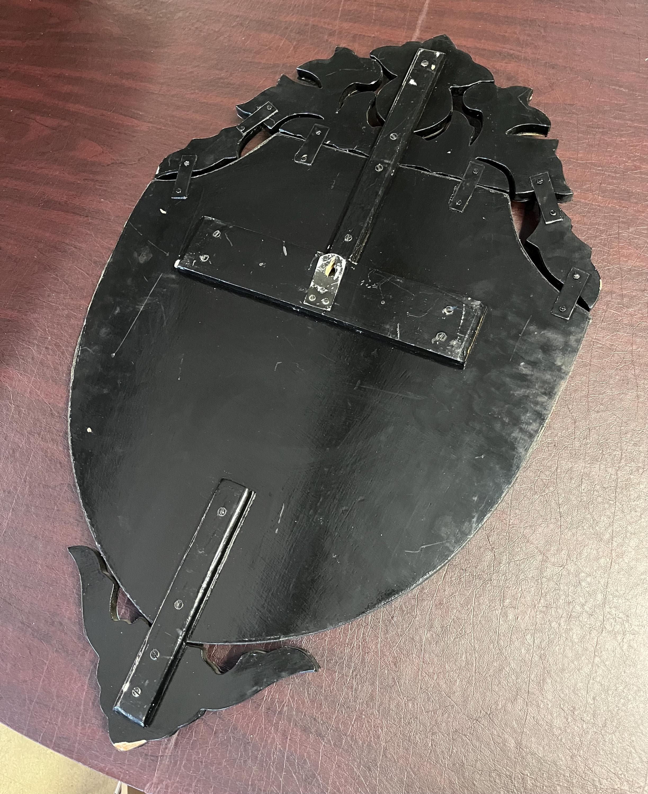 Venetian-Style Etched Glass Mirror With Beveled Crest - Thumbnail 7