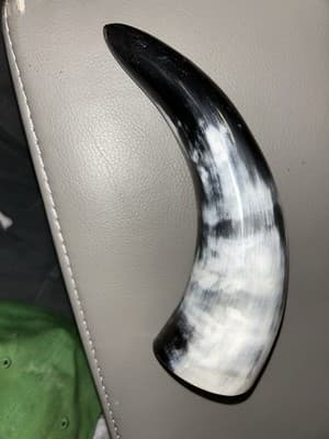 2 Buffalo Horn Drinking Cups/ Viking Drinking Cup/ Hand Crafted/ Water Bufffalo - Thumbnail 2