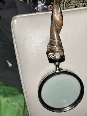 Ram Horn Handle Magnifying Glass/ Real Genuine Ram Horn Handle/ Good Magnifying - Thumbnail 2