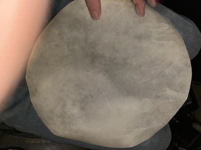 12” Rawhide Lamb Skin For Tamba. I Have 6 Skins For 20$ Messages For More Pics - Image 1