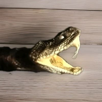 Western Diamondback Rattlesnake Handle / 4 inch Obsidian Rock Blade Knife - Thumbnail 5