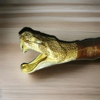 Western Diamondback Rattlesnake Handle / 4 inch Obsidian Rock Blade Knife - Thumbnail 6