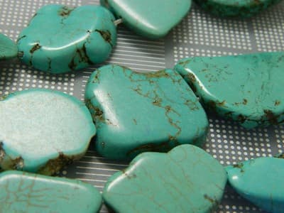 Big Natural Howlite Nugget Beads - Blue Turquoise Howlite Nugget Beads - 5 - Thumbnail 4