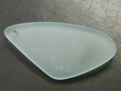 50MM Clear White Big Sea Glass Drop Pendant -Clear Man Made Frosted Sea Glass - Thumbnail 5