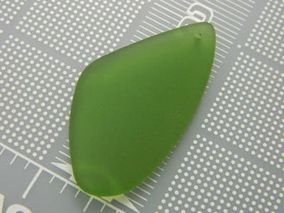 50MM Emerald Green Big Sea Glass Drop Pendant - Green Man Made Frosted Sea - Image 1