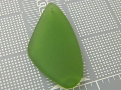 50MM Emerald Green Big Sea Glass Drop Pendant - Green Man Made Frosted Sea - Thumbnail 4