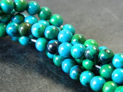 4MM Round Sea Green Chrysocolla Gemstone Beads - Chrysocolla Beads - Gemstone - Thumbnail 4