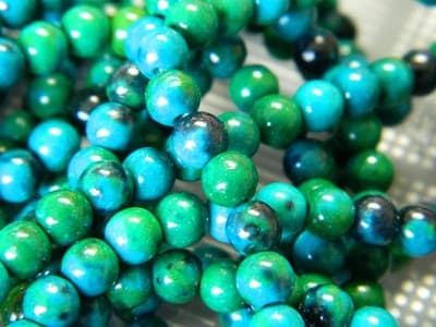 4MM Round Sea Green Chrysocolla Gemstone Beads - Chrysocolla Beads - Gemstone - Thumbnail 7