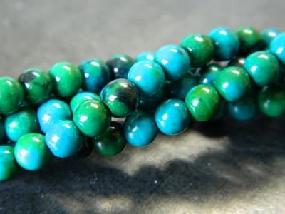 4MM Round Sea Green Chrysocolla Gemstone Beads - Chrysocolla Beads - Gemstone - Thumbnail 8
