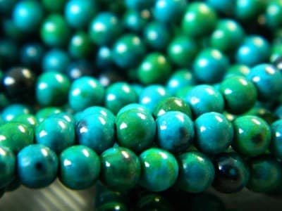 4MM Round Sea Green Chrysocolla Gemstone Beads - Chrysocolla Beads - Gemstone - Thumbnail 9