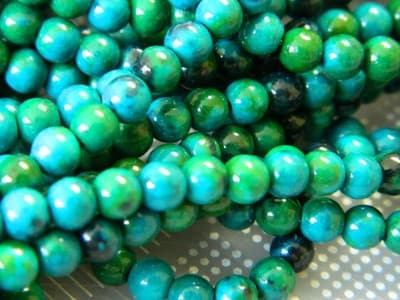 4MM Round Sea Green Chrysocolla Gemstone Beads - Chrysocolla Beads - Gemstone - Thumbnail 10
