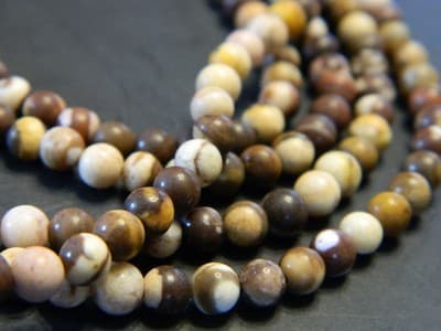 4MM Frosted Natural Zebra Jasper Round Gemstone Beads - Frosted Round Zebra - Thumbnail 7