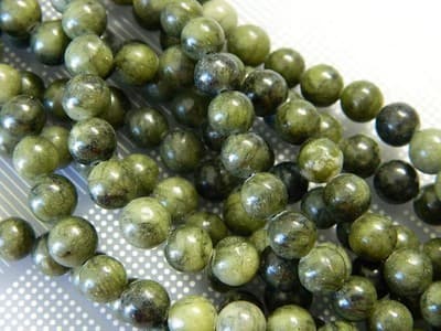 4MM Olive Green Taiwan Jade Beads - Dark Green Taiwan Jade Round Beads 150 Beads - Thumbnail 3
