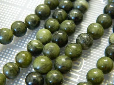 4MM Olive Green Taiwan Jade Beads - Dark Green Taiwan Jade Round Beads 150 Beads - Thumbnail 2
