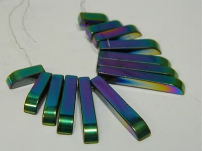 6MM Electroplate Transparent Glass Beads Strands Half Gold Plated, Faceted, - Thumbnail 6