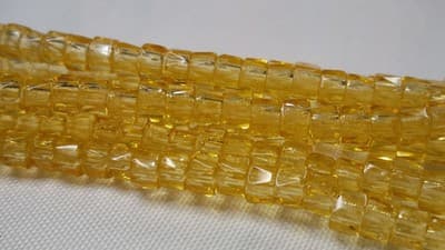 6MM Czech Fire Polished, Golden Rod, Bols Beads, Transparent, Luster - Thumbnail 3