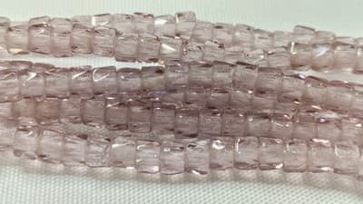 6MM Czech Fire Polished, Mauve, Bols Beads, Transparent, Luster Finish-Glass - Thumbnail 2