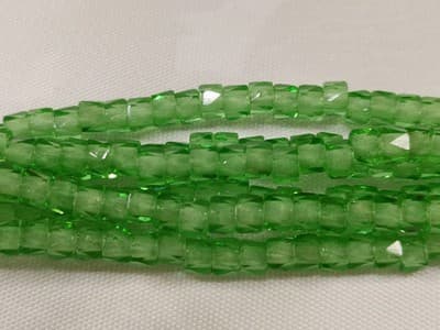 6MM Czech Fire Polished, Green, Bols Beads, Transparent, Luster Finish-Glass - Image 1