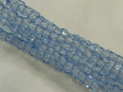 6MM Czech Fire Polished, Baby Blue, Bols Beads, Transparent, Luster - Thumbnail 2